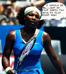Serena Williams out from tennis.