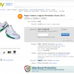 Roger Federer 2012 Wimbledon autographed tennis shoes Ebay